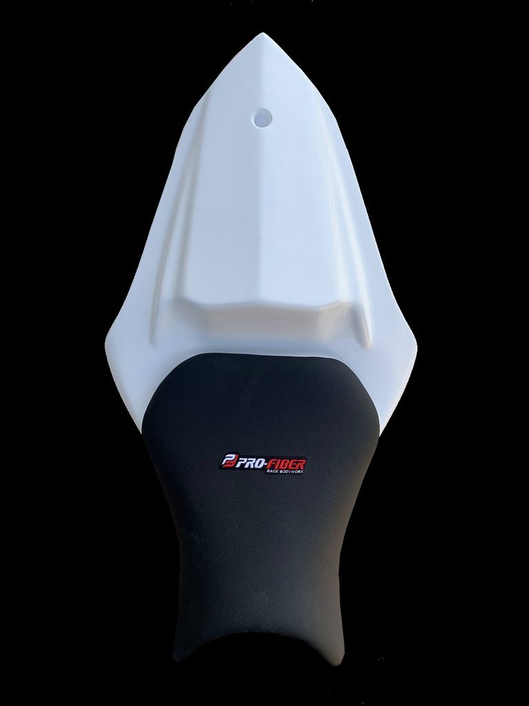 thumbnail image 2 of Custom Rear Seat Cover For 2007-2008 Yamaha YZF-R1 – Black/Red Vinyl 2 of 4